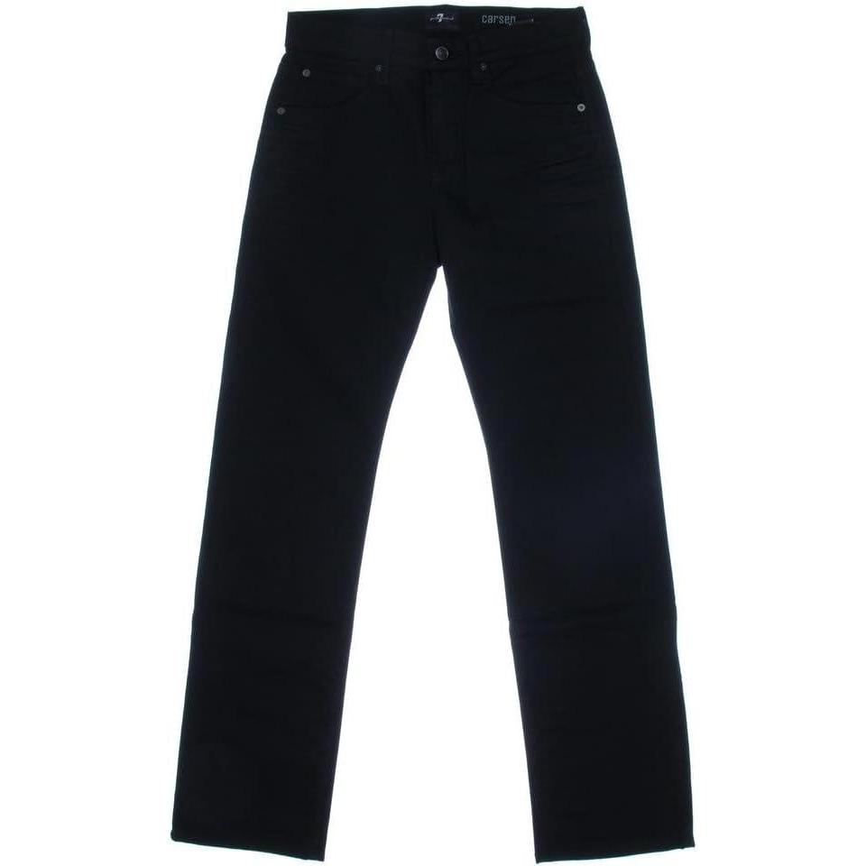 image7 For All Mankind Mens Austyn Relaxed Fit Straight Leg JeansBlack Carsen