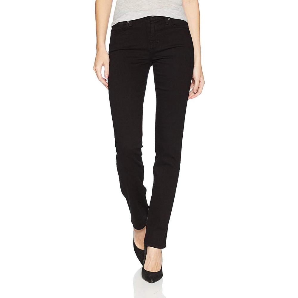image7 For All Mankind Womens Straight Leg JeanBlack Lake