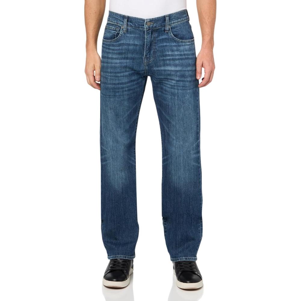 image7 for All Mankind Mens Austyn Squiggle Relaxed Fit JeansFlash