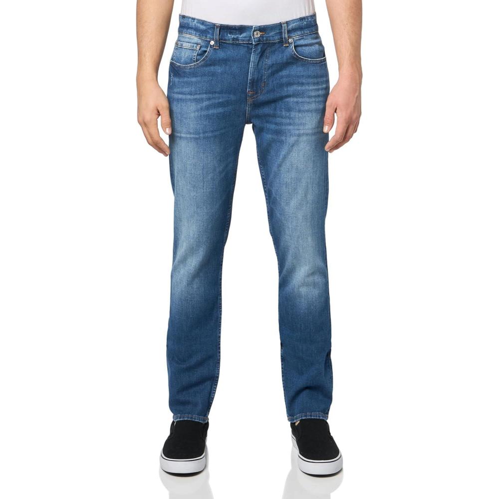image7 for All Mankind Mens Slimmy Slim Fit JeansAuster