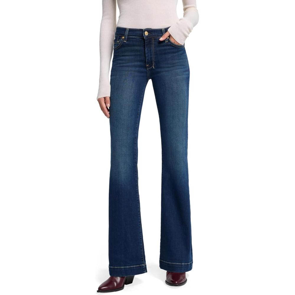 image7 for All Mankind Womens Dark Wash Mid Rise Dojo JeansDark Wash
