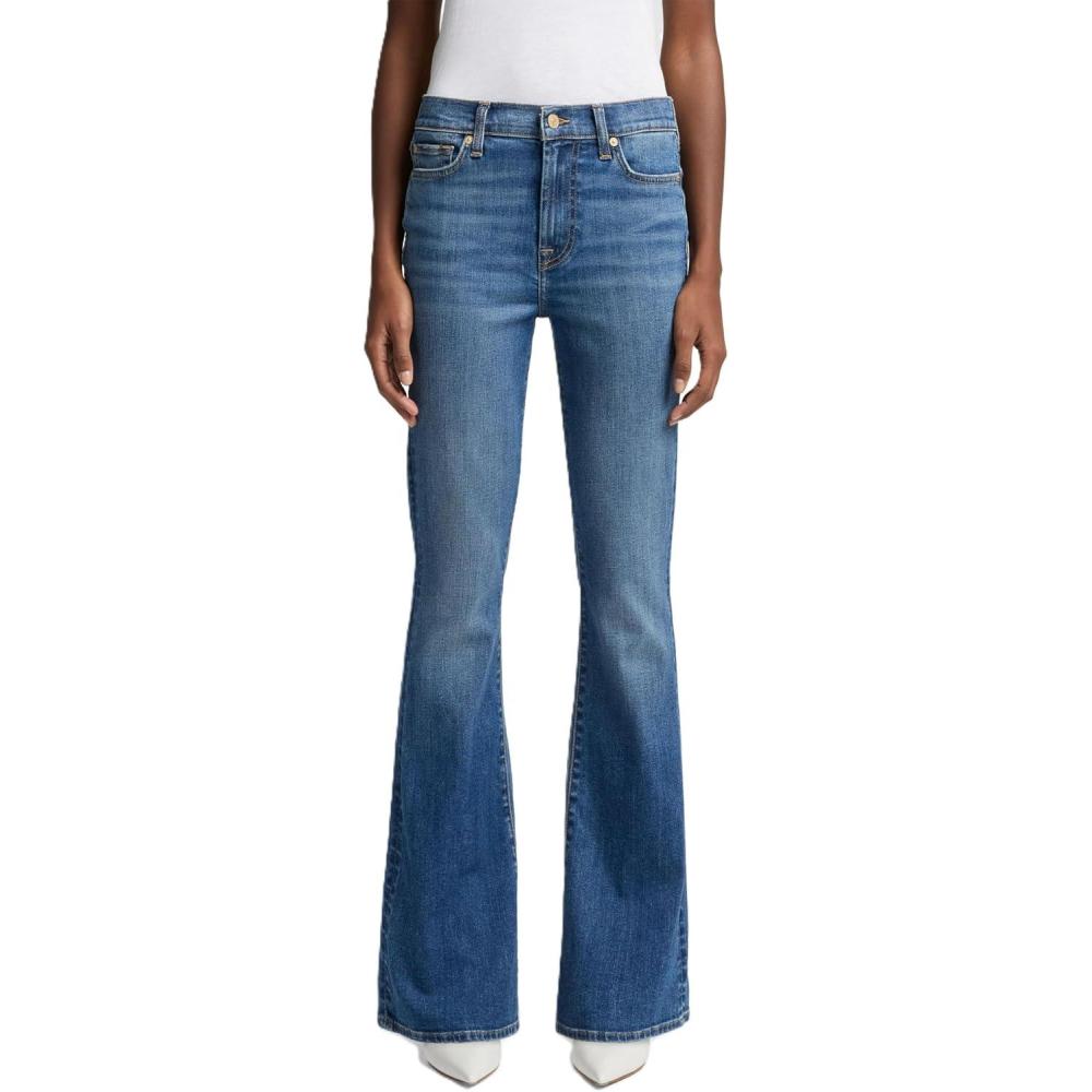 image7 for All Mankind Womens High Waist Ali Flare Leg JeansRoyalty