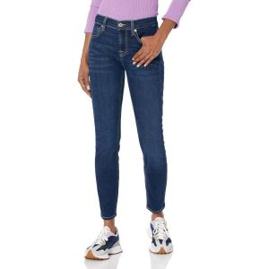 7 for All Mankind Womens Ankle Skinny Jeans(Rinse Indigo)