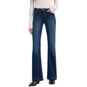 7 for All Mankind Womens Dark Wash Mid Rise Dojo Jeans(Dark Wash)