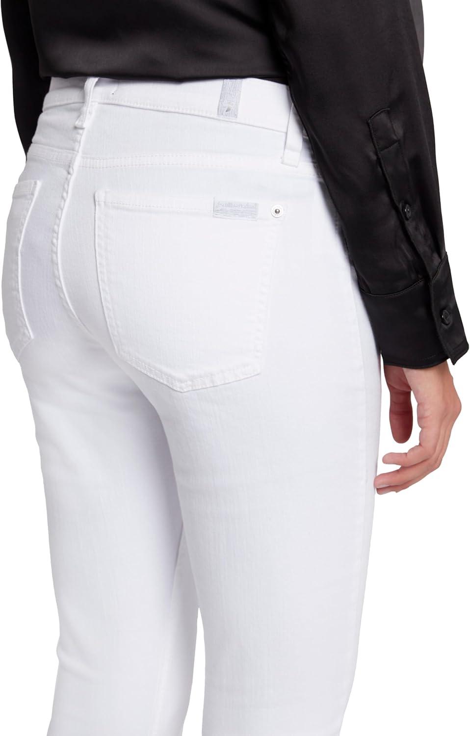 image7 For All Mankind Womens Maternity The Ankle Skinny Fit Jeans Clean White