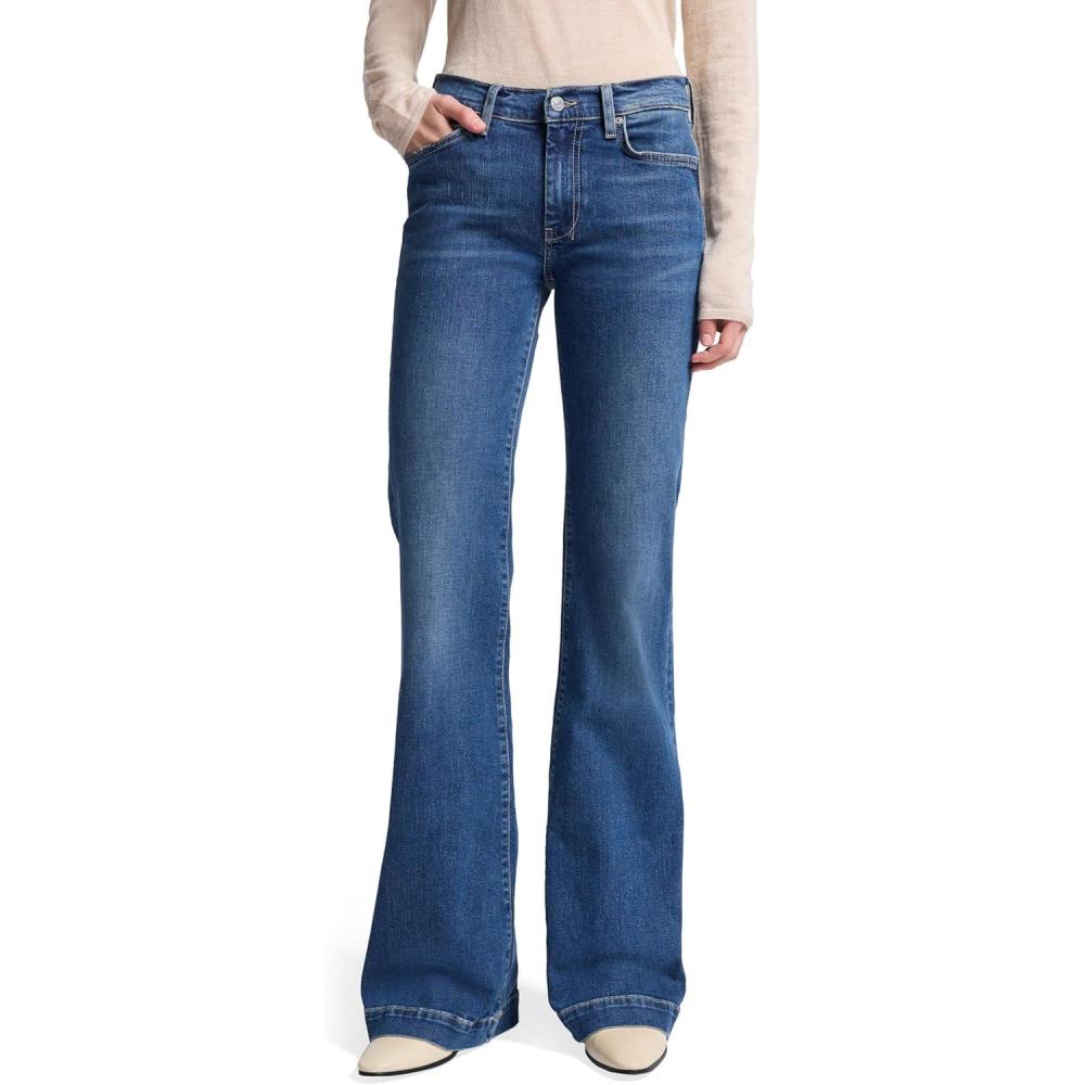 image7 for All Mankind Womens 7 for All Mankind Womens Tailorless Dojo Regular Fit Flared JeansDark New York