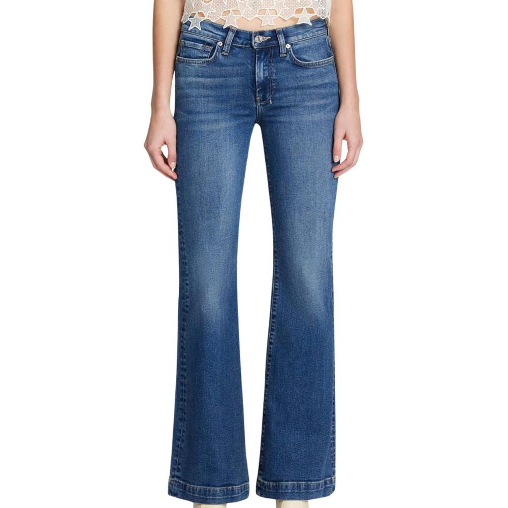 image7 for All Mankind Womens 7 for All Mankind Womens Tailorless Dojo Regular Fit Flared JeansMetro Comfort