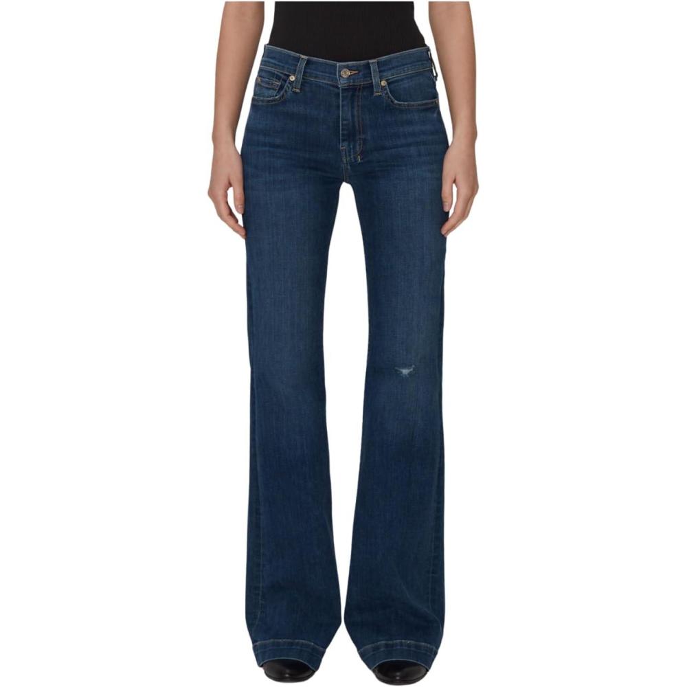 image7 for All Mankind Womens 7 for All Mankind Womens Tailorless Dojo Regular Fit Flared JeansNorton Blue