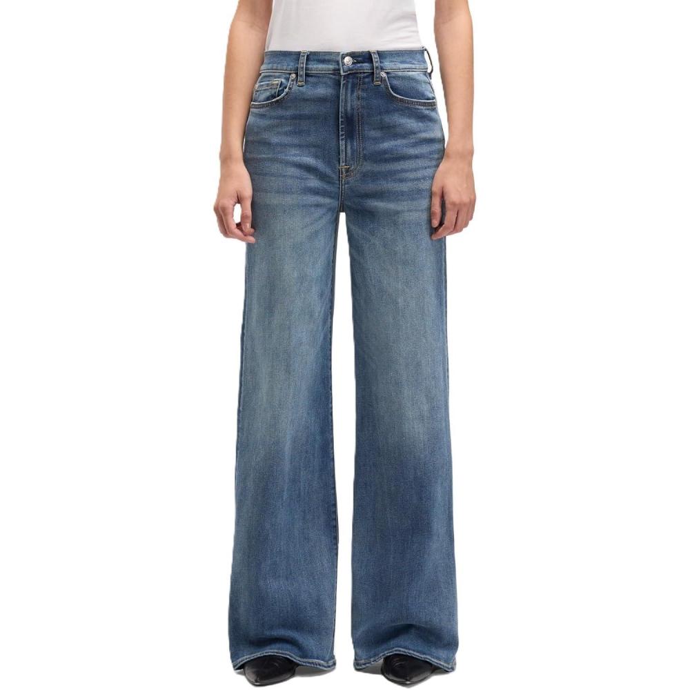 image7 for All Mankind Womens Ultra High Rise Jo Wide Leg JeansSwim