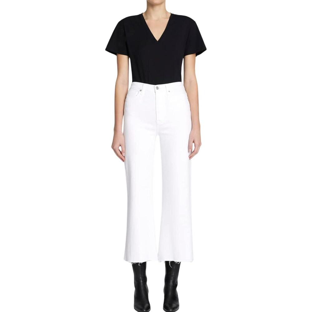image7 for All Mankind Womens Ultra HighRise Cropped Jo in Luxe Vintage SoleilSoleil White