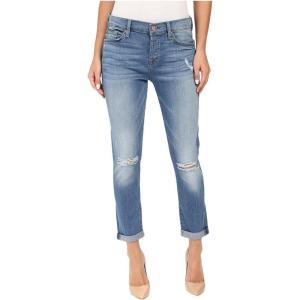 7 For All Mankind Women’s Destroyed Josefina Boyfriend Mid Rise Jeans(Light Laurel)