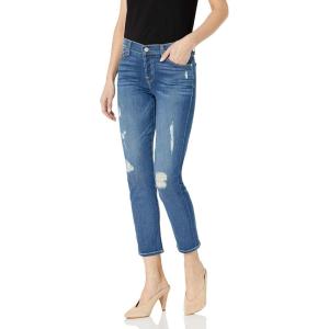 7 For All Mankind Women’s Destroyed Josefina Boyfriend Mid Rise Jeans(Radiant Pier)