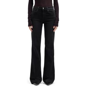 7 For All Mankind Womens Dojo Tailorless Mid-Rise Full Length Wide Leg Jeans(Salem)