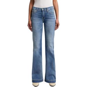 7 for All Mankind Womens Luxe Vintage Dojo Wide Leg Trouser Jeans(Distressed Authentic Light)