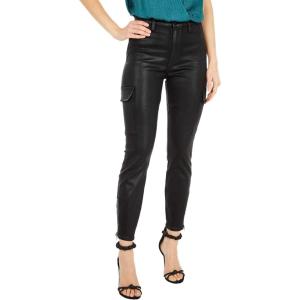 7 for All Mankind Womens Skinny Cargo Jeans for Women(Black Coated)