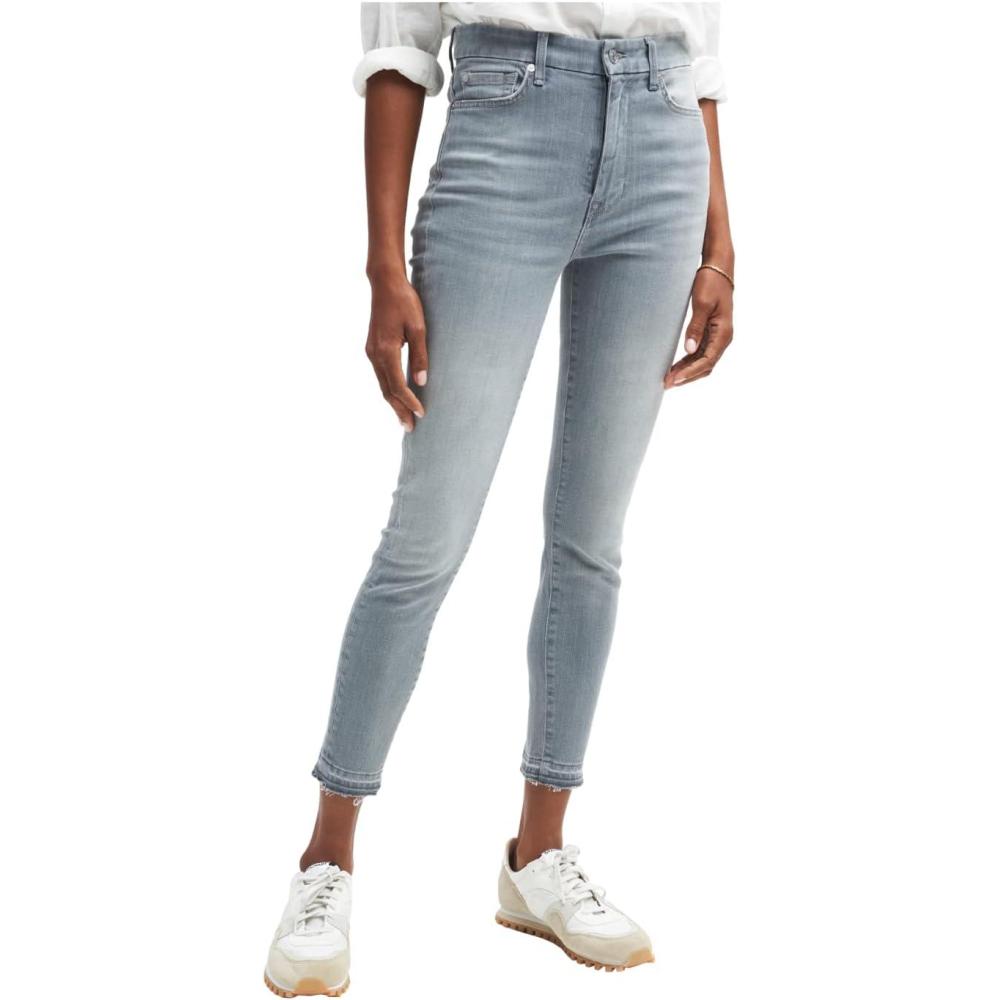 image7 for All Mankind Womens Ankle Skinny High Waist JeansJeansAldergrey