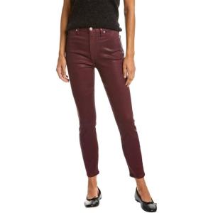 7 For All Mankind Women’s High-Waist Ankle Skinny Faux Jeans(Coated Ruby Rus)