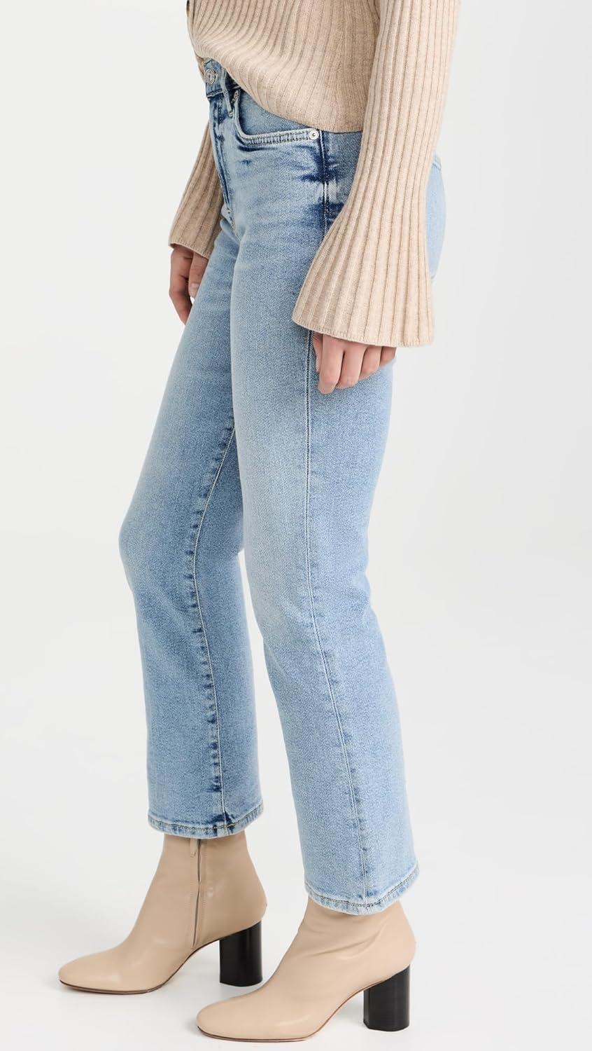 image:image7 For All Mankind Womens HighWaisted Slim Kick Fit Jeans in MustMust