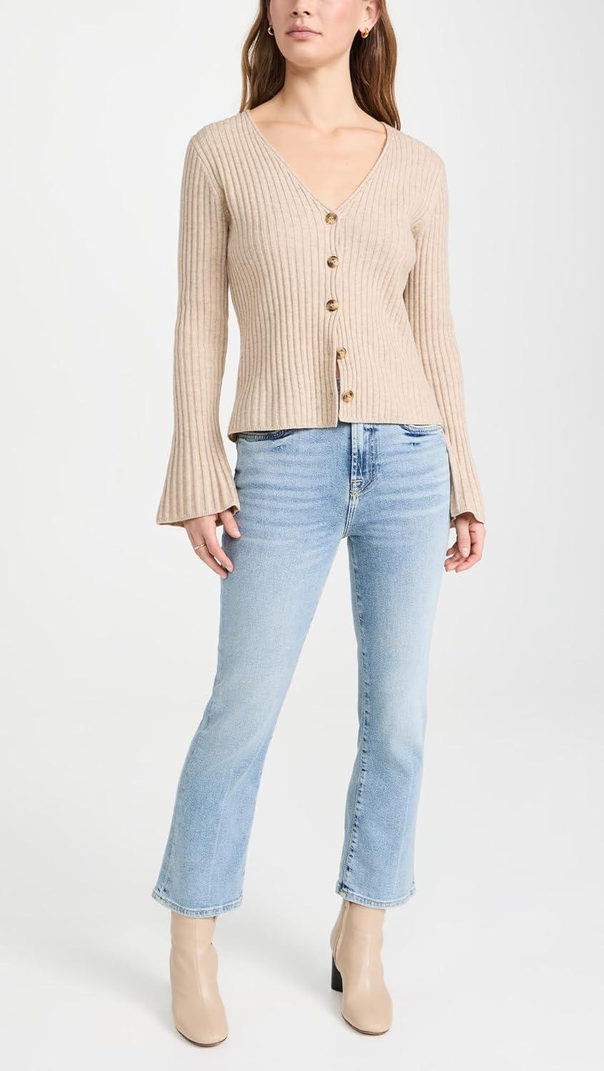 image:image7 For All Mankind Womens HighWaisted Slim Kick Fit Jeans in MustMust