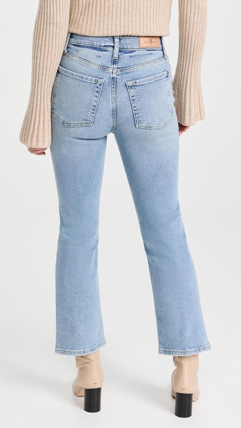 image:image7 For All Mankind Womens HighWaisted Slim Kick Fit Jeans in MustMust