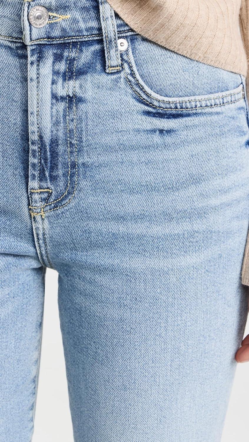 image:image7 For All Mankind Womens HighWaisted Slim Kick Fit Jeans in MustMust