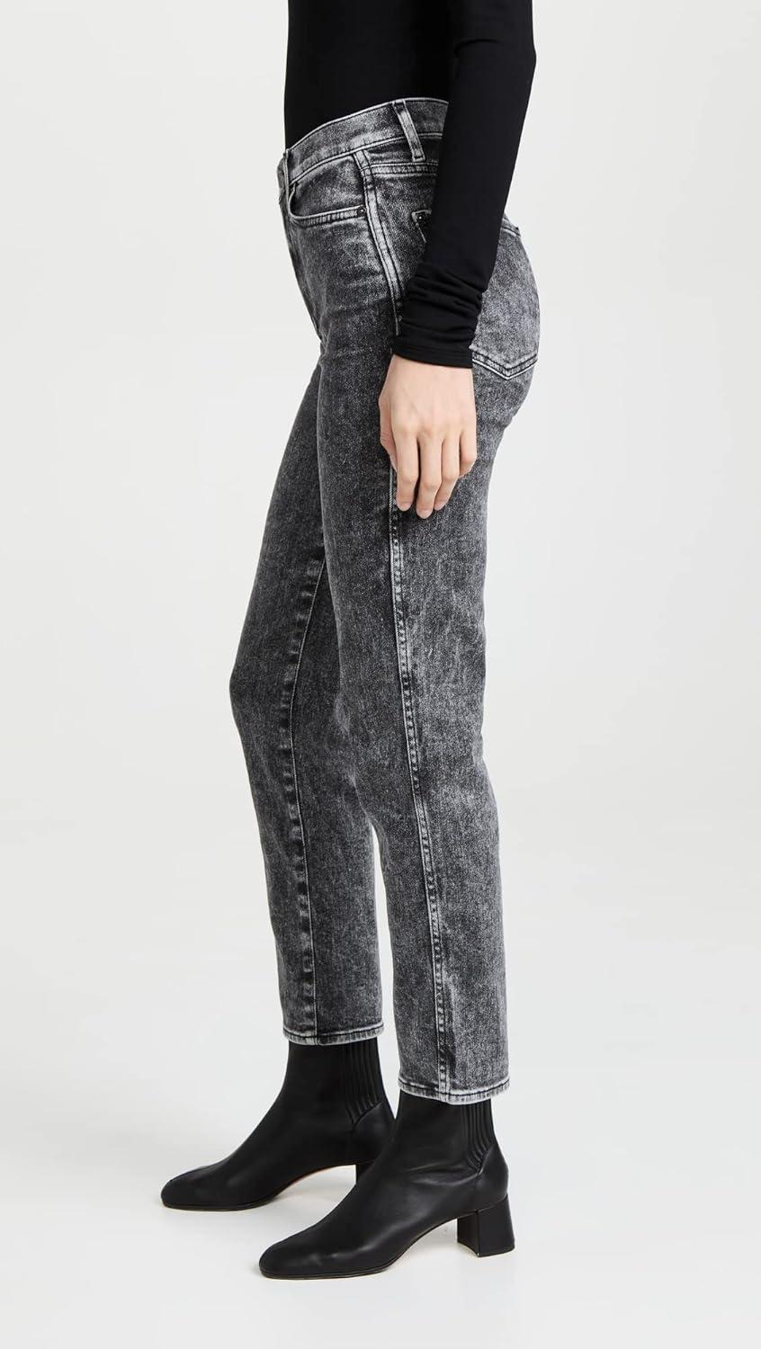 image:image7 for All Mankind Womens High Waist Cropped Straight JeansLuxe Vintage Felix Black