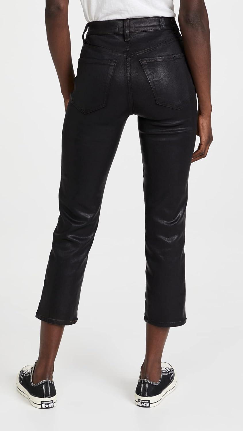 image:image7 for All Mankind Womens High Waist Cropped Straight JeansMilk Chocolate Black