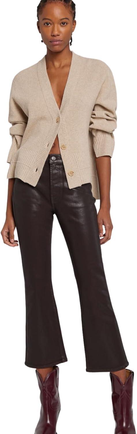 image:image7 for All Mankind Womens HighWaisted Slim Kick Flare PantsChocolate Coated