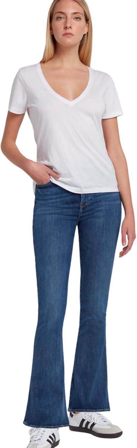 image:image7 for All Mankind Womens Ultra HighRise Skinny Tailorless Bootcut JeansJeansBlue Star