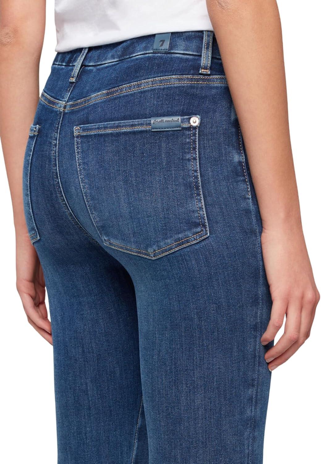image:image7 for All Mankind Womens Ultra HighRise Skinny Tailorless Bootcut JeansJeansBlue Star