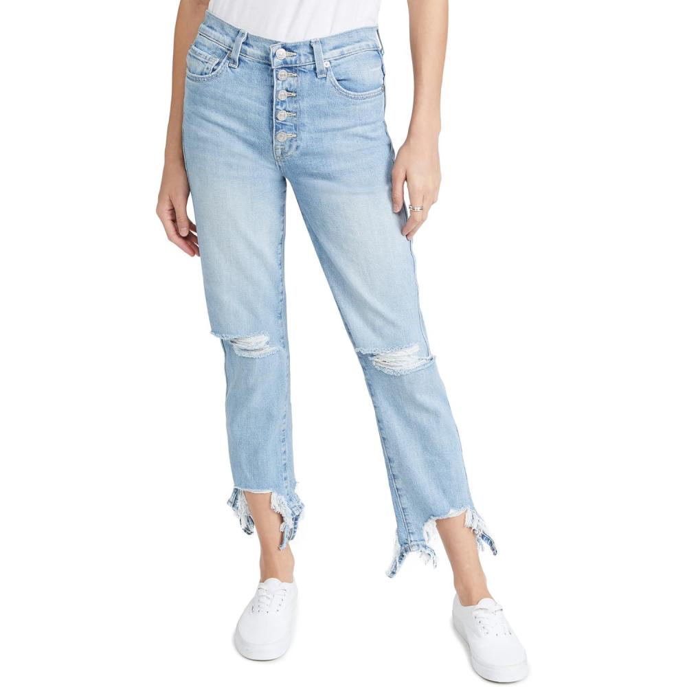 image:image7 for All Mankind Womens High Waist Cropped Straight JeansBlue Breeze