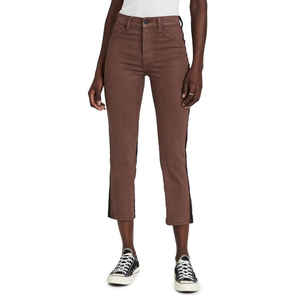 image:image7 for All Mankind Womens High Waist Cropped Straight JeansMilk Chocolate Black