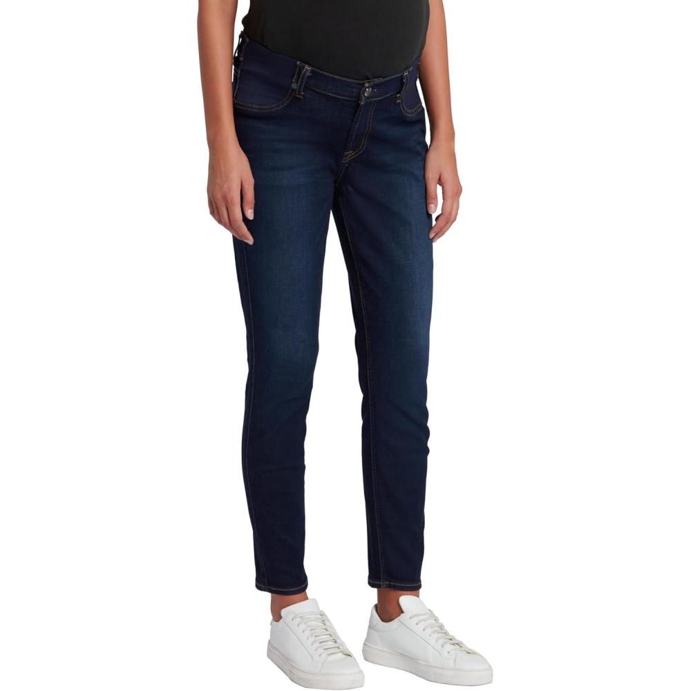 image:image7 for All Mankind Womens Maternity The Ankle Skinny Fit JeansSlim Illusion Luxe Tried Tru
