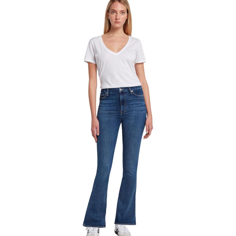 image:image7 for All Mankind Womens Ultra HighRise Skinny Tailorless Bootcut JeansJeansBlue Star