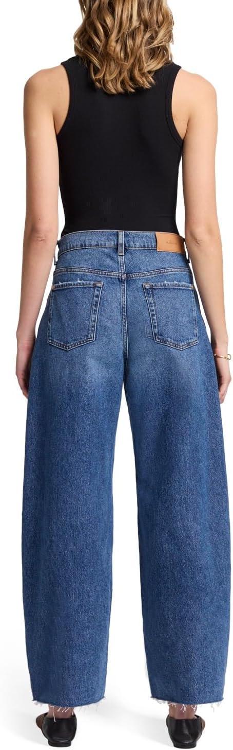 image:image7 For All Mankind Womens Bonnie Curvilinear Barrel Leg Raw Cut JeansSanta Cruz