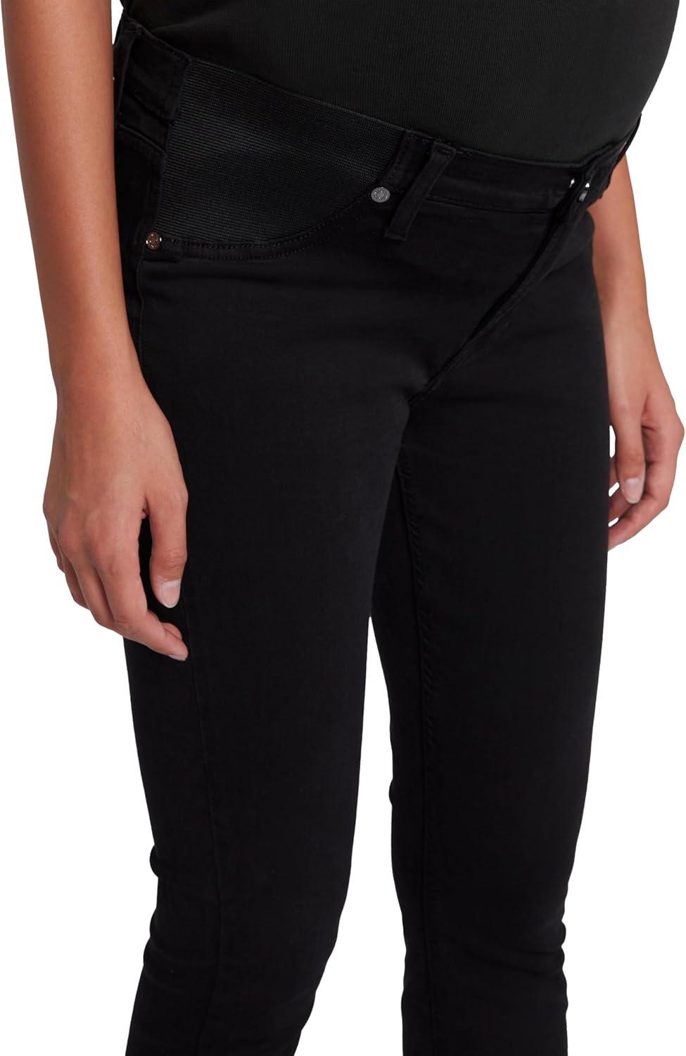 image:image7 For All Mankind Womens Maternity The Ankle Skinny Fit JeansBlack