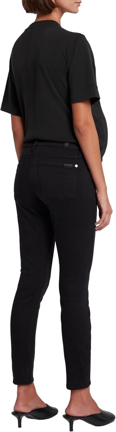 image:image7 For All Mankind Womens Maternity The Ankle Skinny Fit JeansBlack