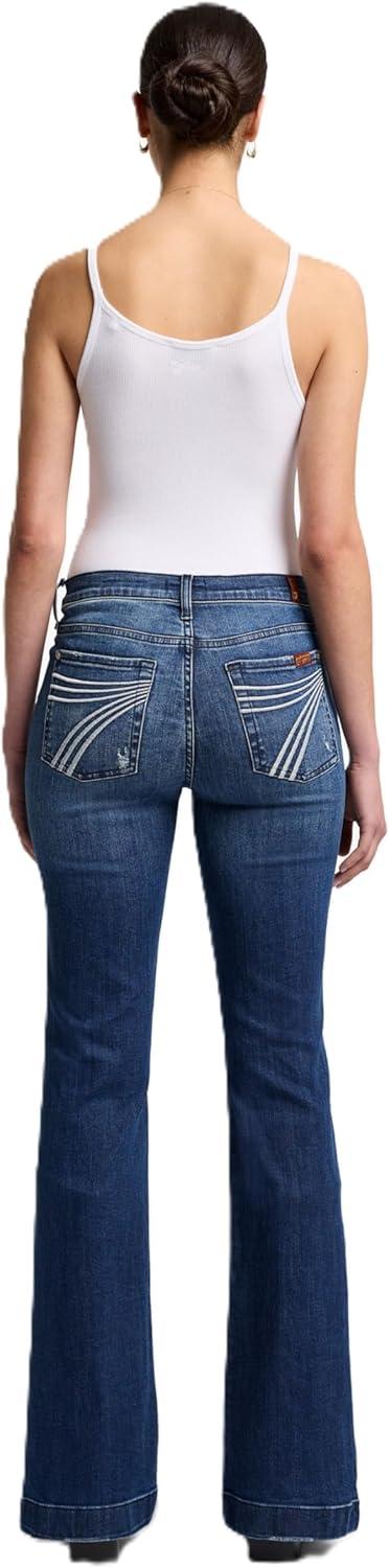 image:image7 For All Mankind Womens Slim Illusion Dojo Wide Leg Trouser JeansLake Blue