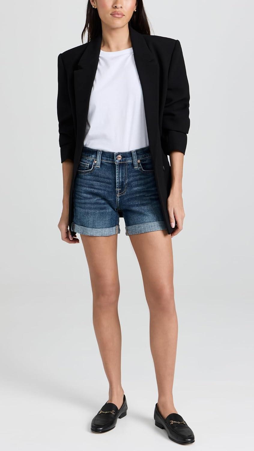 image:image7 for All Mankind Womens Broken Twill Mid Roll ShortsVanity
