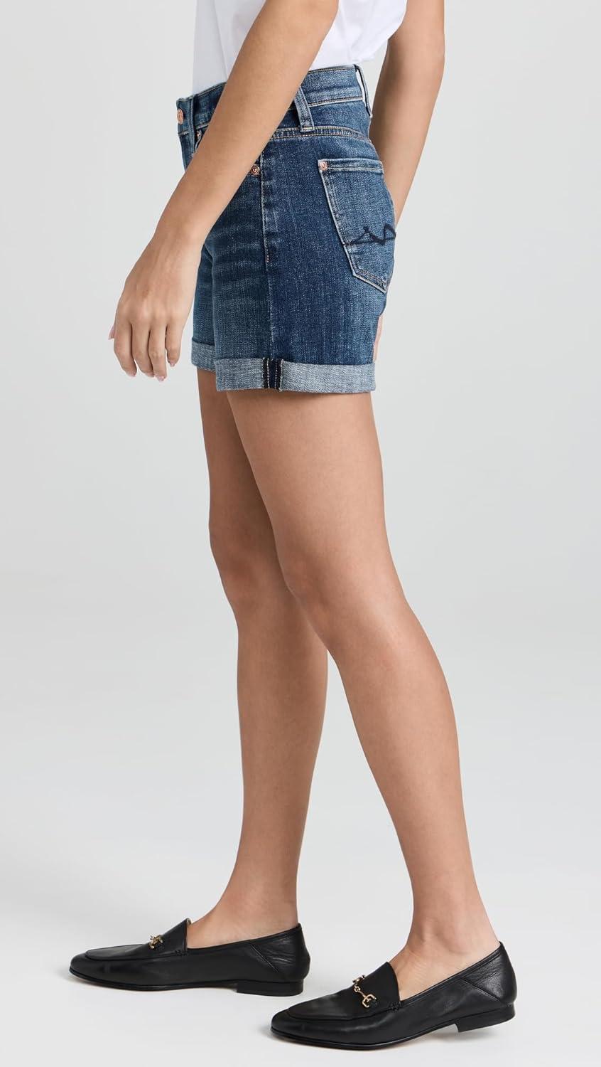 image:image7 for All Mankind Womens Broken Twill Mid Roll ShortsVanity