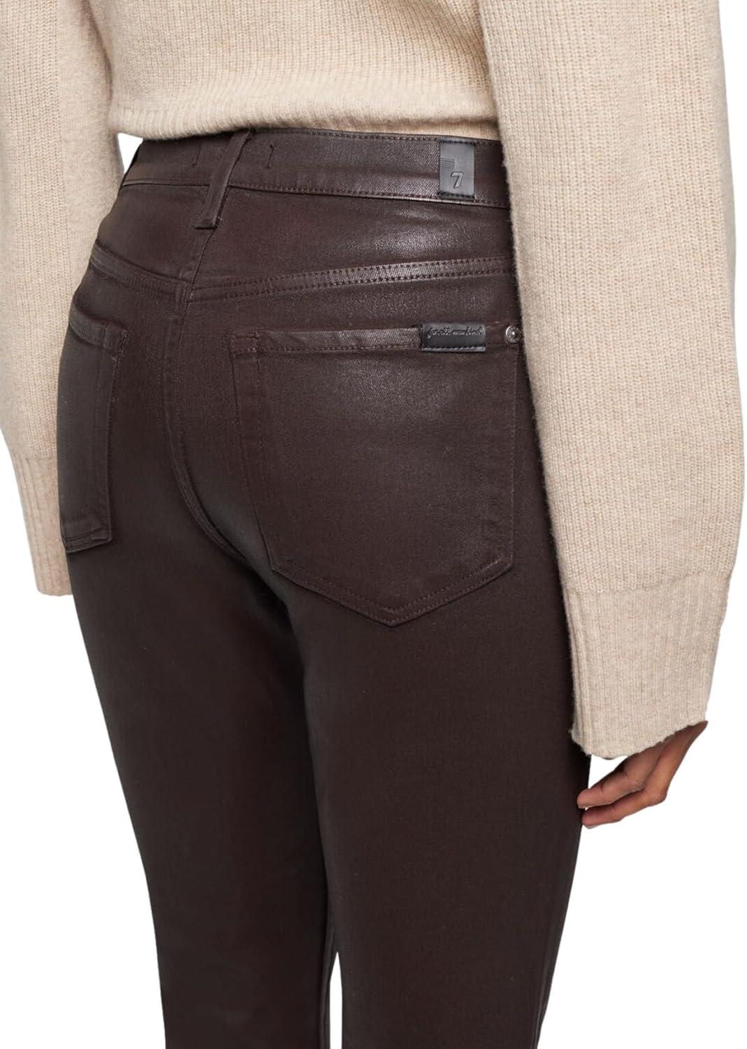 image:image7 for All Mankind Womens HighWaisted Slim Kick Flare PantsChocolate Coated