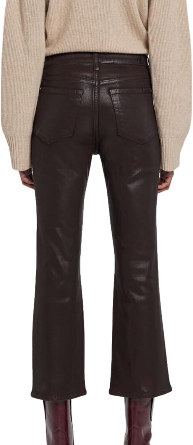 image:image7 for All Mankind Womens HighWaisted Slim Kick Flare PantsChocolate Coated