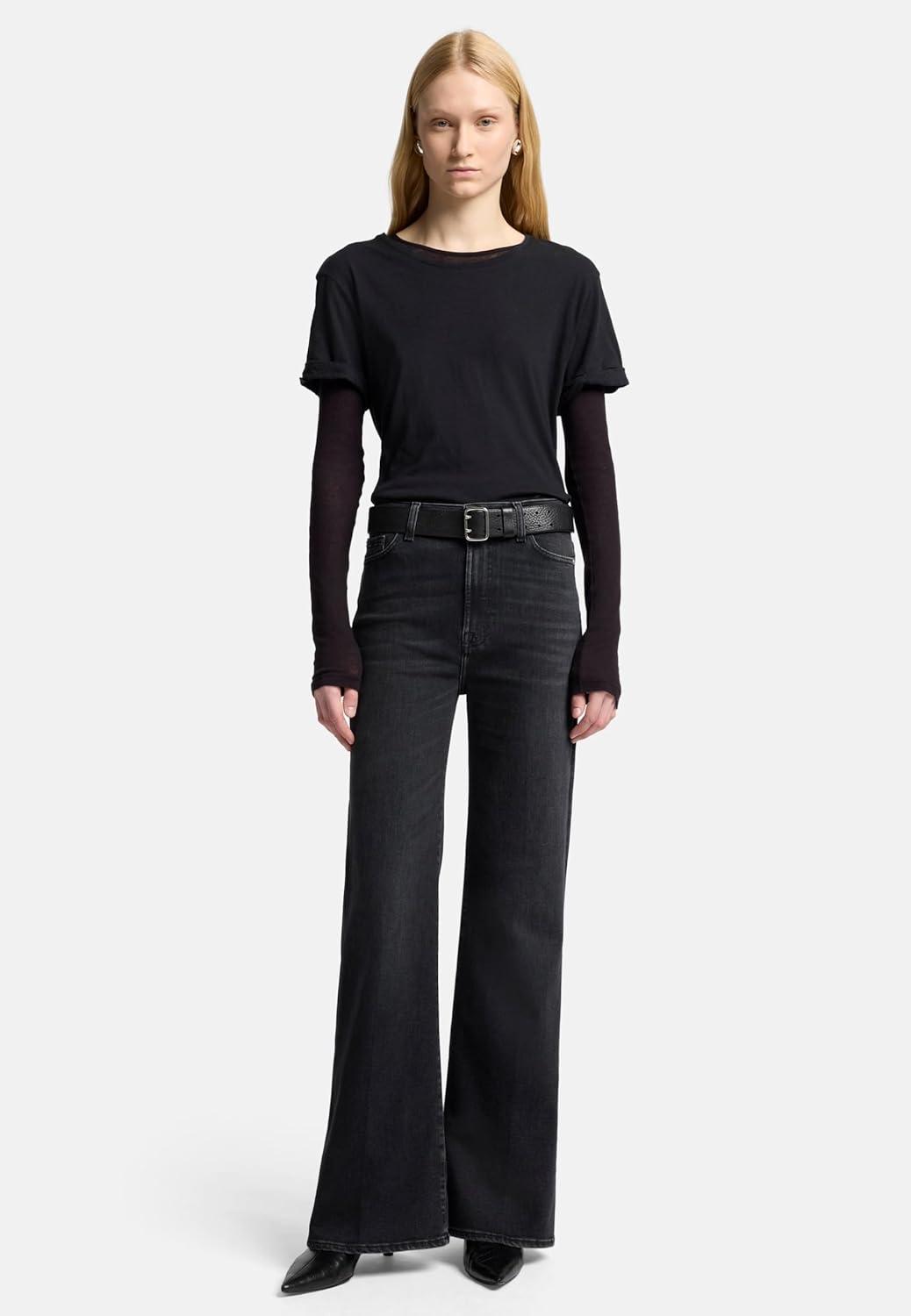 image:image7 for All Mankind Womens Luxe Vintage Ultra High Rise Jo Wide Leg JeansBottomline