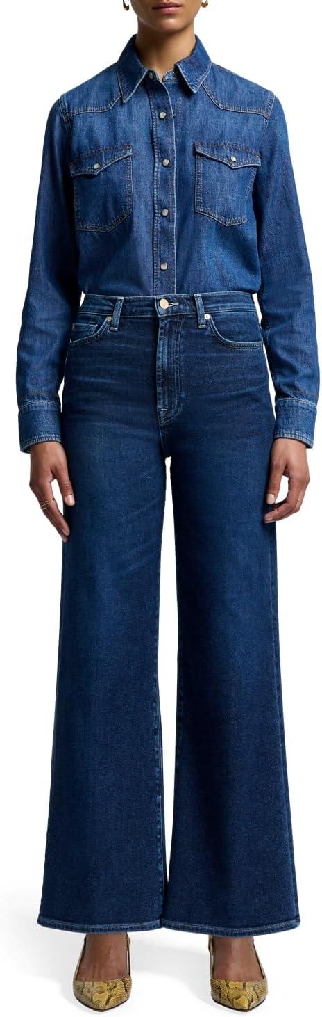image:image7 for All Mankind Womens Luxe Vintage Ultra High Rise Jo Wide Leg JeansParadise Cove