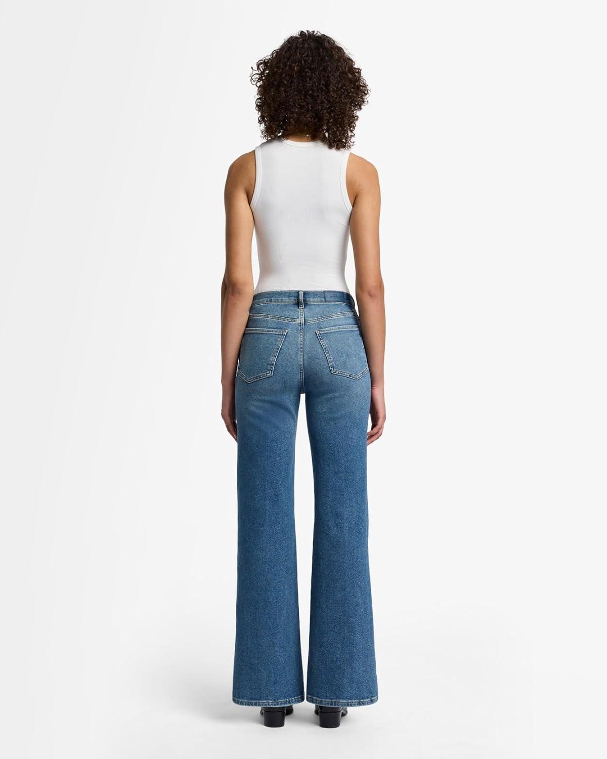 image:image7 for All Mankind Womens Luxe Vintage Ultra High Rise Jo Wide Leg JeansSea Level