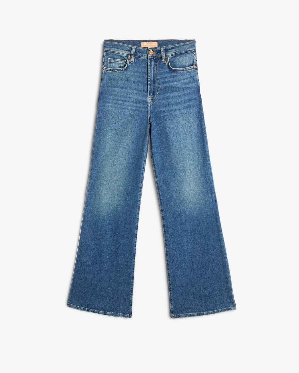 image:image7 for All Mankind Womens Luxe Vintage Ultra High Rise Jo Wide Leg JeansSea Level