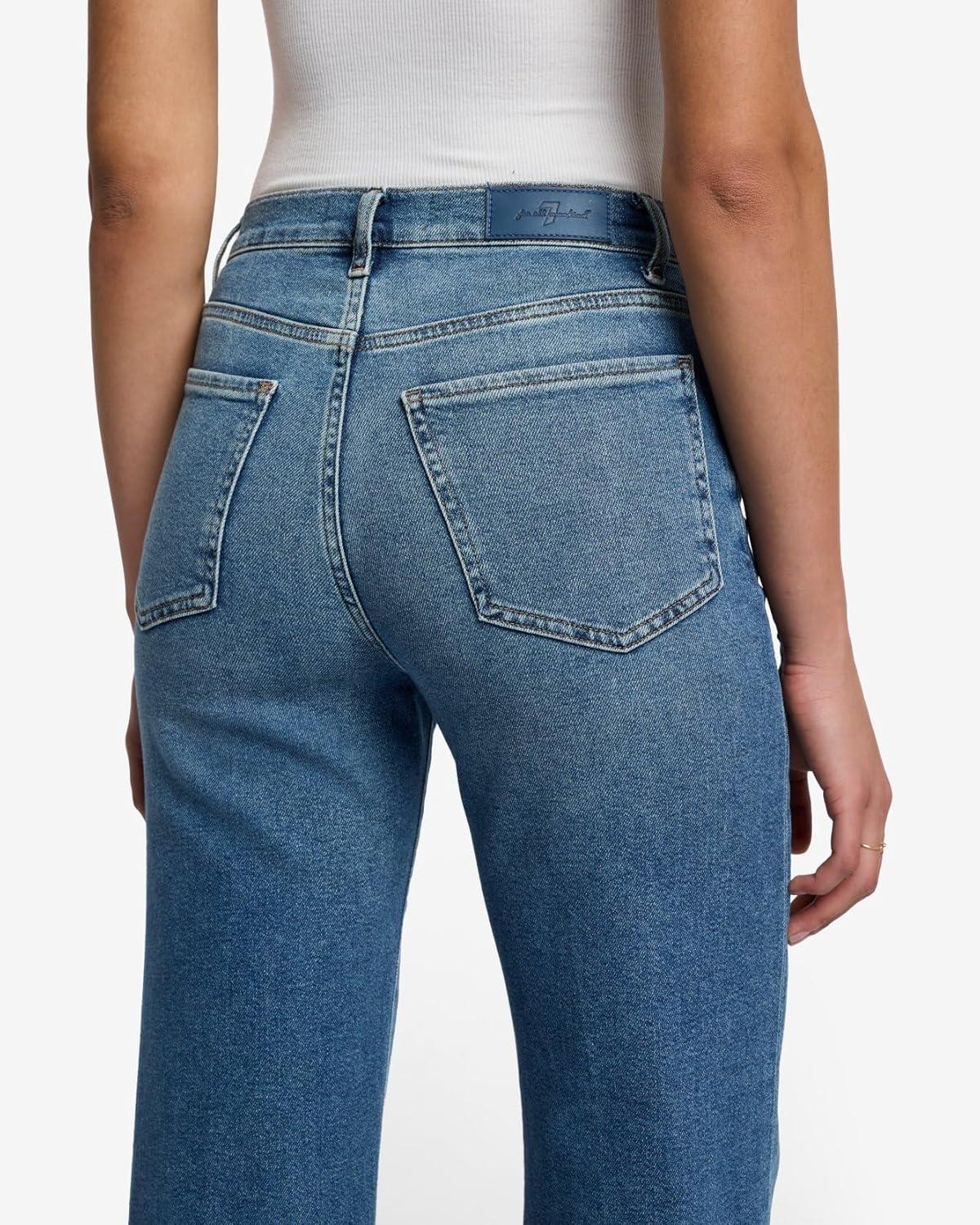 image:image7 for All Mankind Womens Luxe Vintage Ultra High Rise Jo Wide Leg JeansSea Level