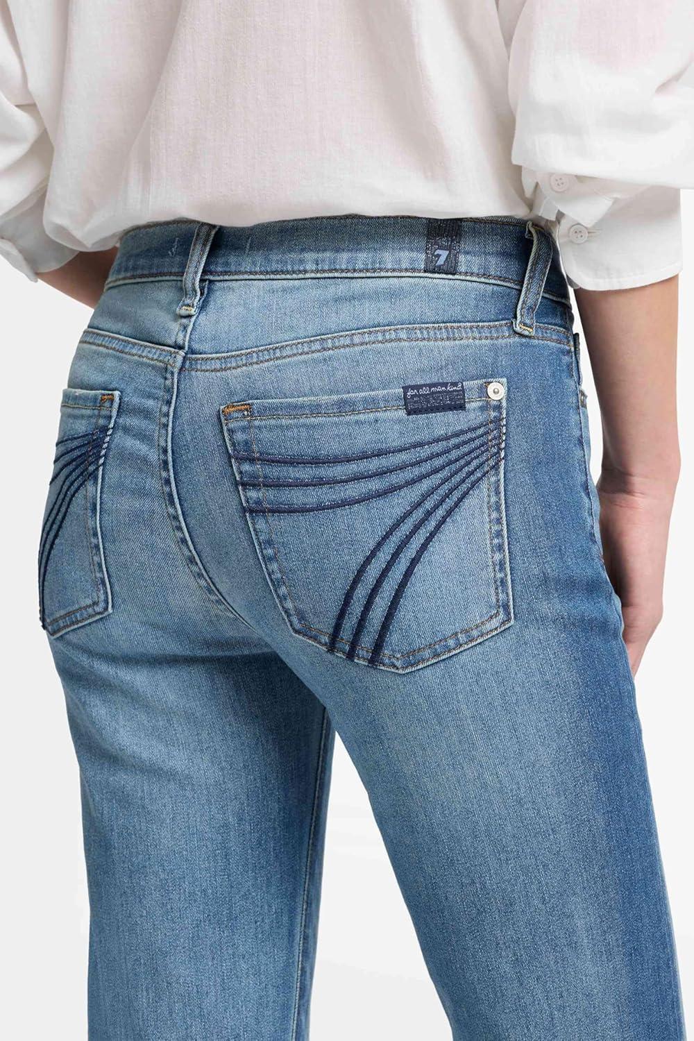 image:image7 for All Mankind Womens Slim Illusion Dojo Wide Leg Trouser Jeans 30Driftwood
