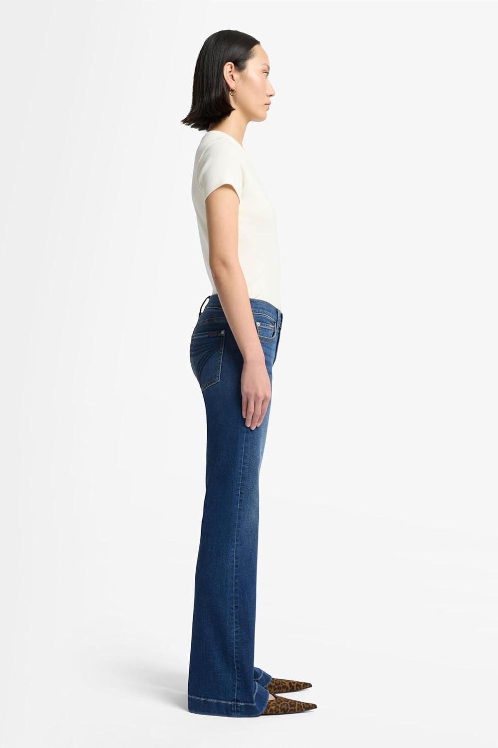 image:image7 for All Mankind Womens Slim Illusion Dojo Wide Leg Trouser Jeans 30Medium Melrose