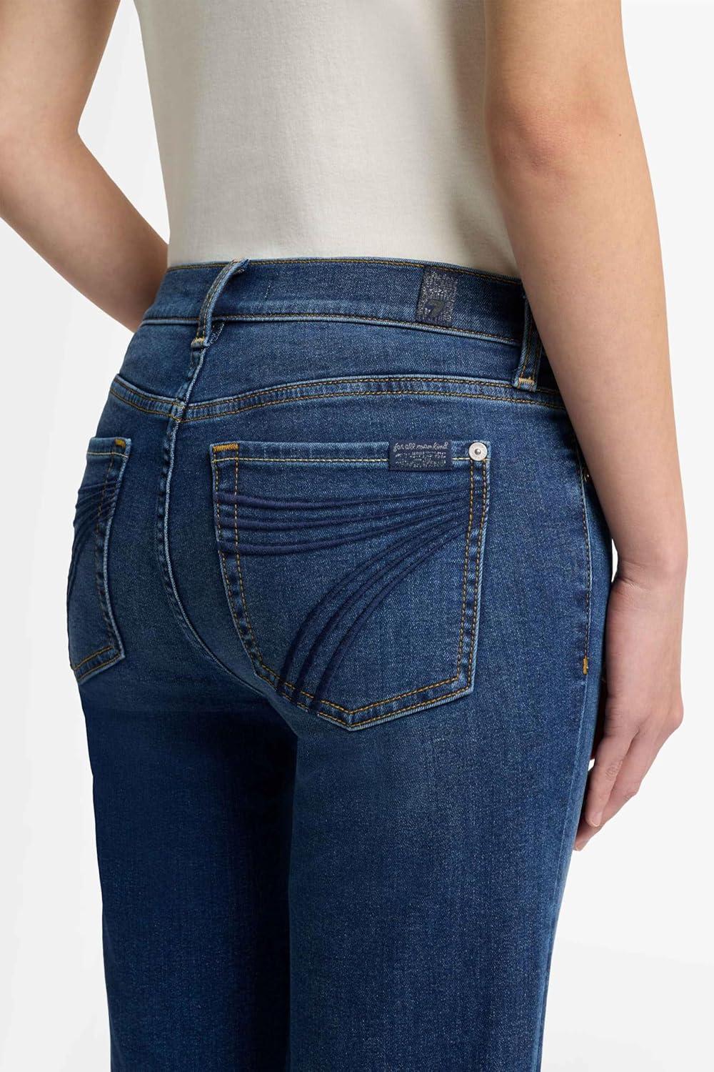image:image7 for All Mankind Womens Slim Illusion Dojo Wide Leg Trouser Jeans 30Medium Melrose